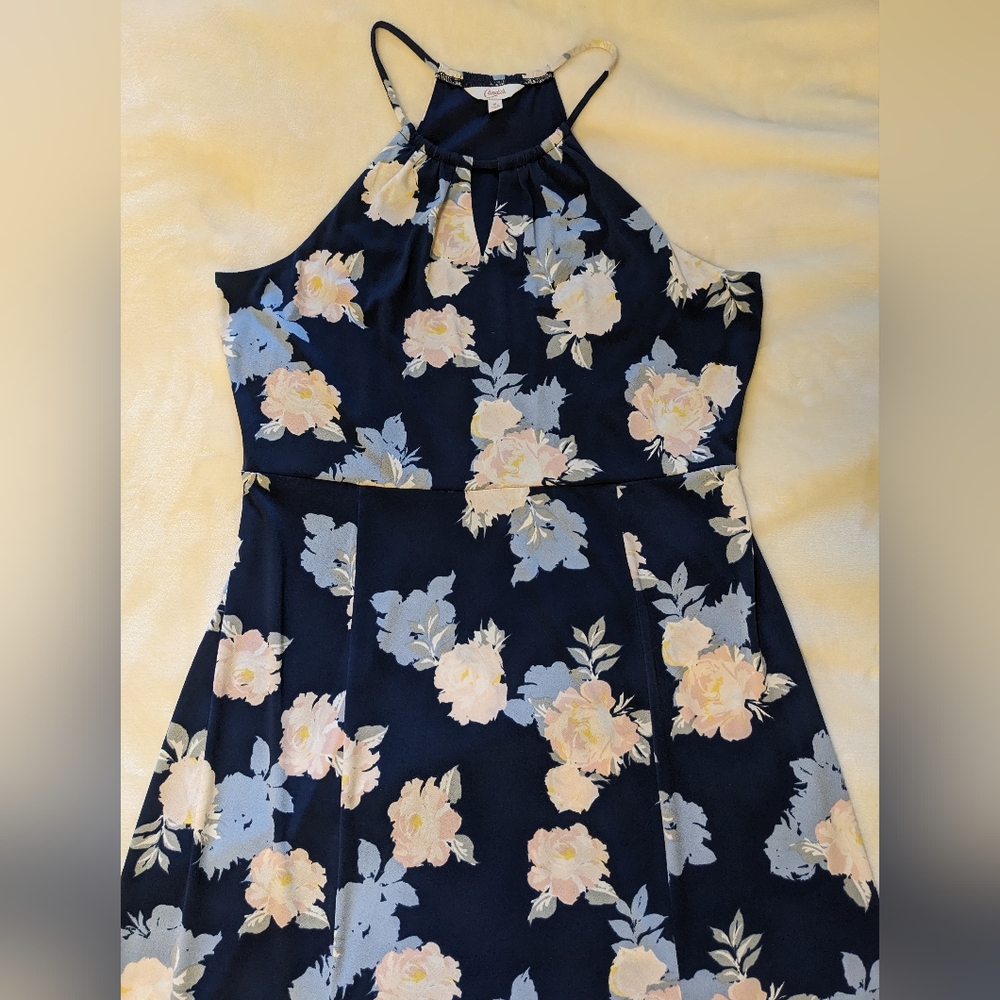 Candie's navy and floral dress - Picture 2 of 10